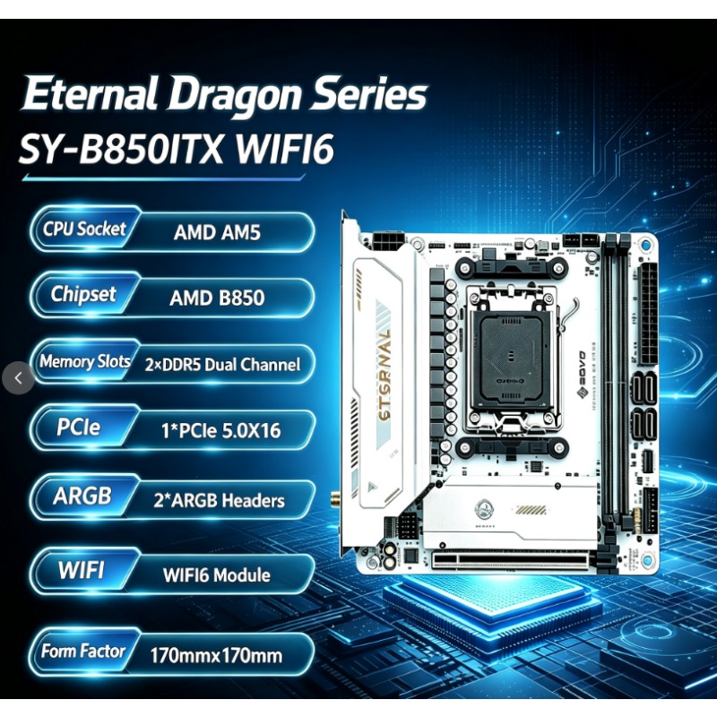 Ddr5 64Gb - SY-B850ITX WIFI6, motherboard AMD Ryzen AM5