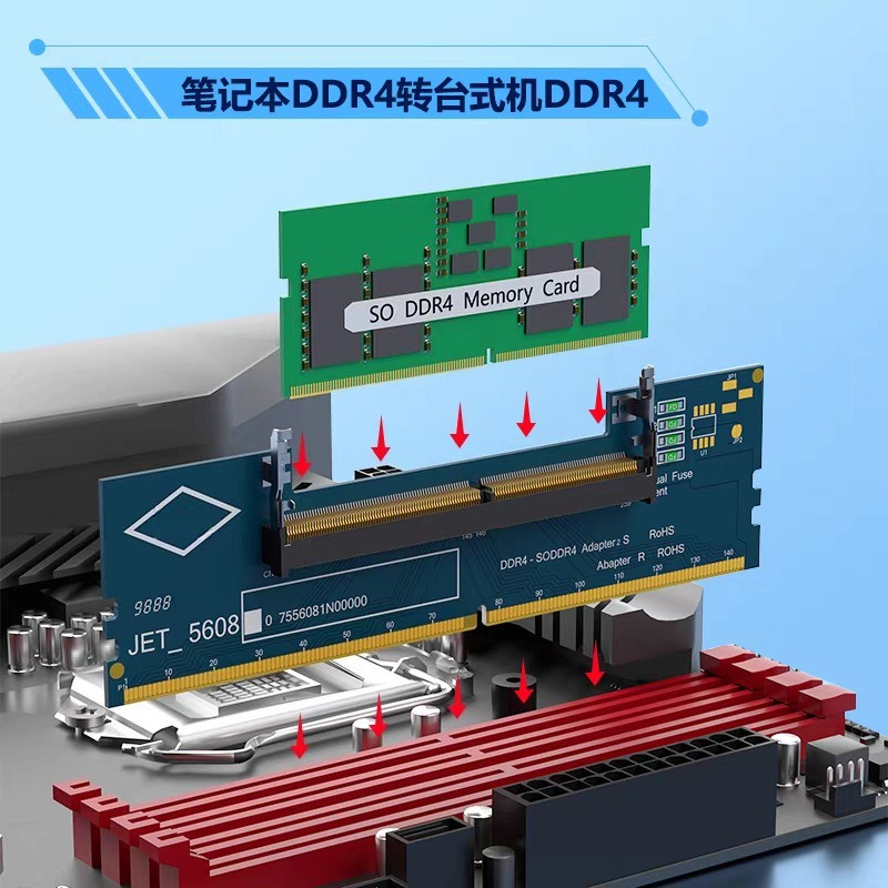 Kartu Adaptor DDR3 DDR4 DDR5 S - Ddr5 Sodimm ulasan dan harga