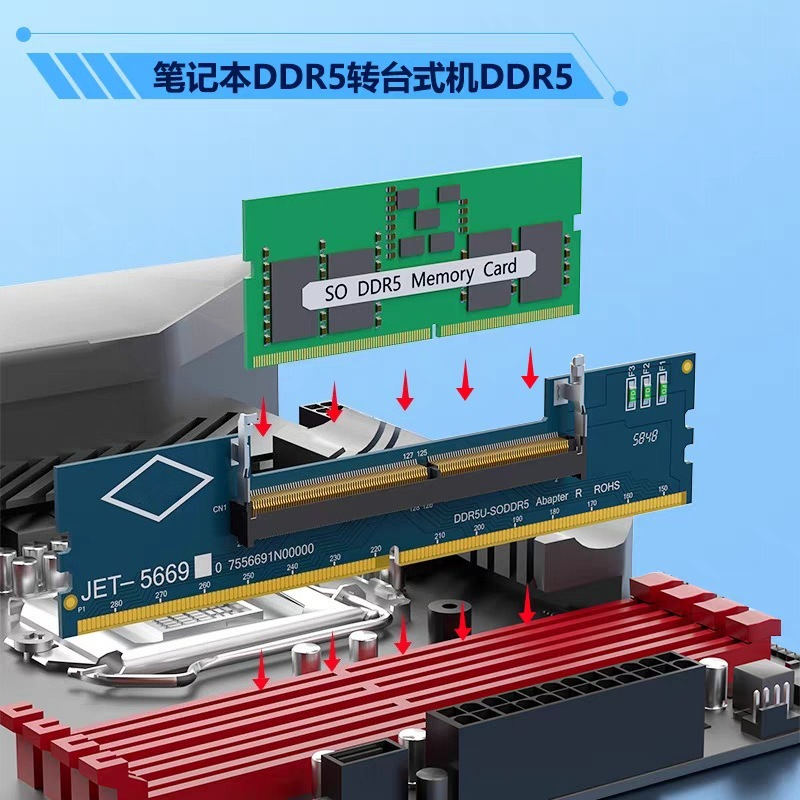 Kartu Adaptor DDR3 DDR4 DDR5 S - Ddr5 Sodimm ulasan dan harga