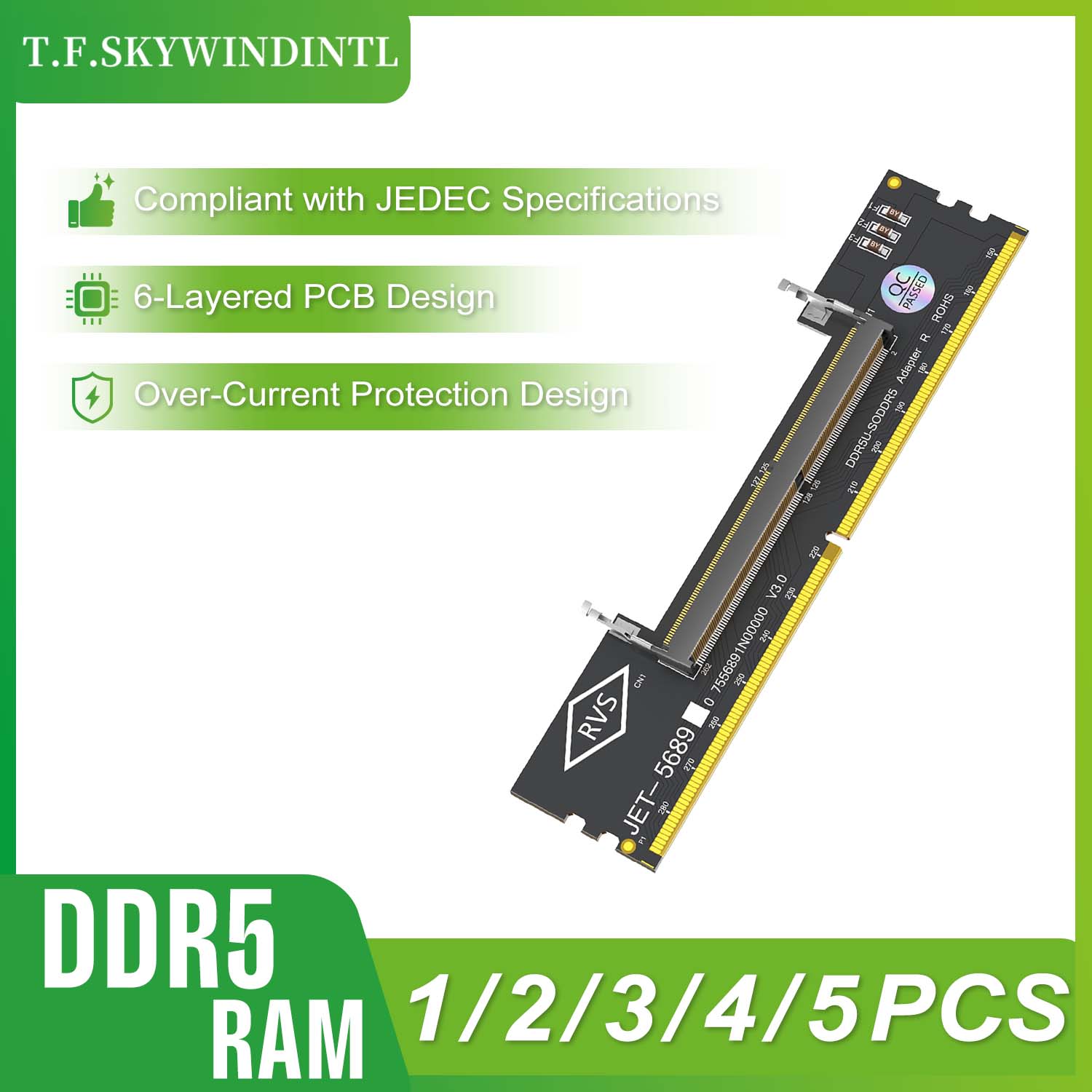 1/2/3/4/5 Buah Kartu Uji Modul - Ddr5 Laptop Ram ulasan dan harga